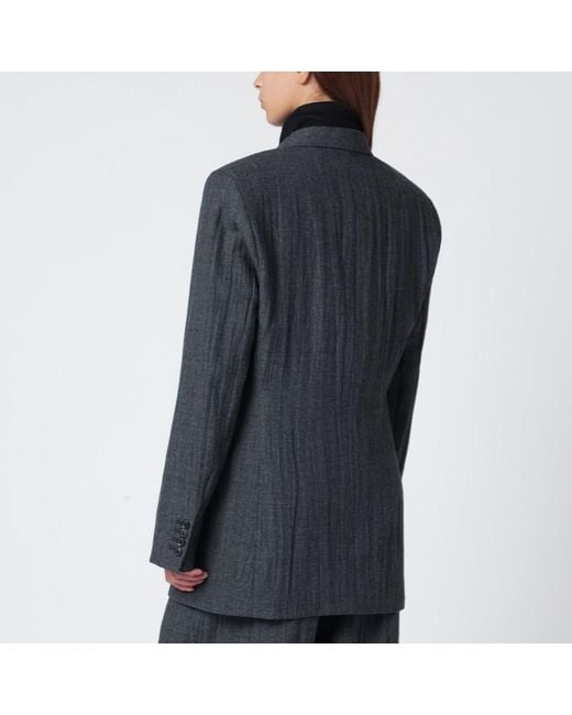 Our Legacy Black Wool-Blend Single-Breasted Jacket