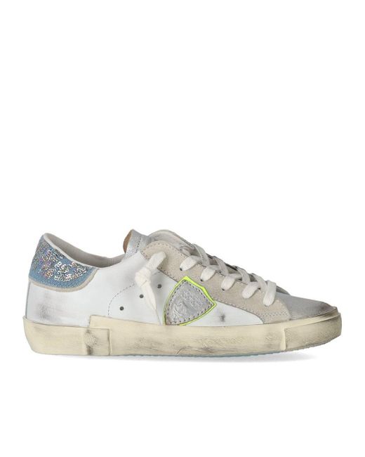 Philippe Model Brown Prsx Metal Sequins Sneaker