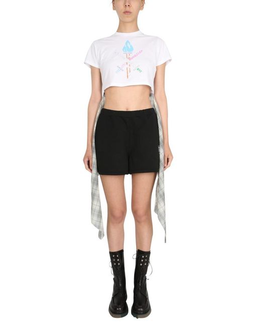 Opening Ceremony Black "word Torch Hybrid" T-shirt