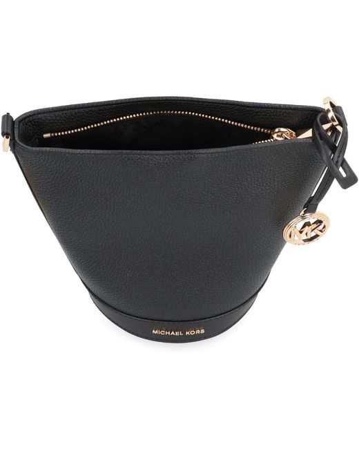 Michael Kors Black Townsend Leather Bucket Bag