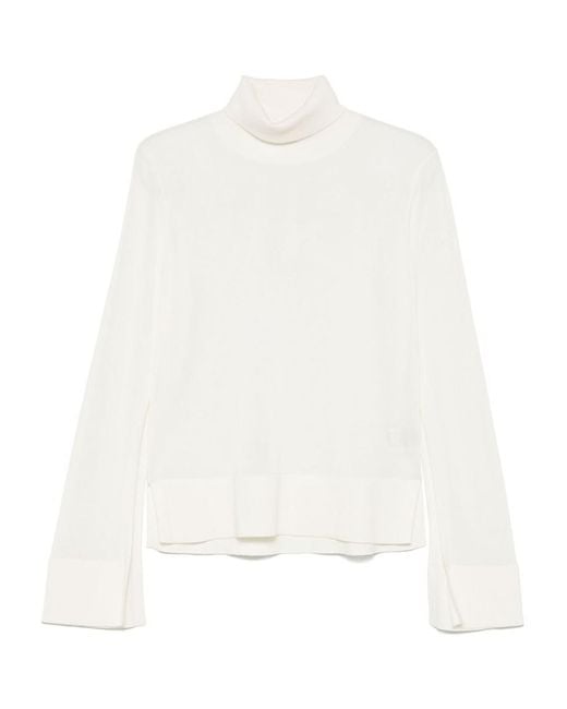 Totême  White Turtleneck Jumper