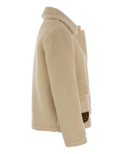 Fay Natural 3-Hook Fleece Jacket
