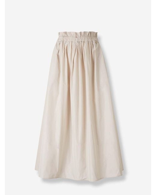 Herno White Technical Midi Skirt