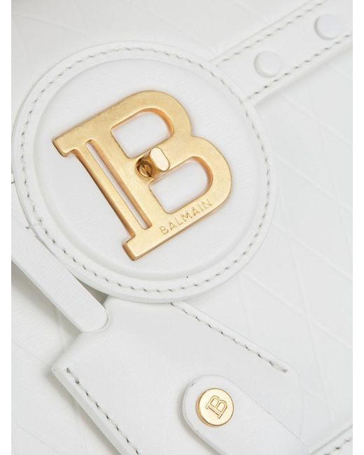 Balmain White B-Buzz Bag