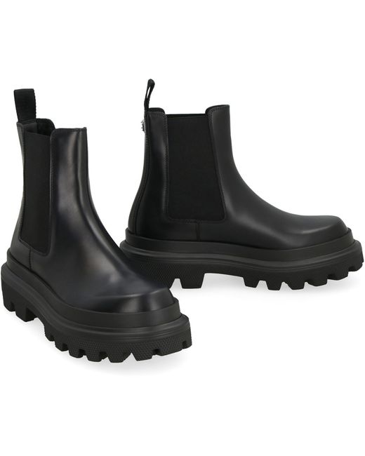 Dolce & Gabbana Black Chelsea Boots for men