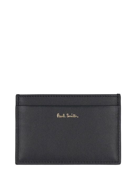 Paul Smith Gray Leather Card Holder for men