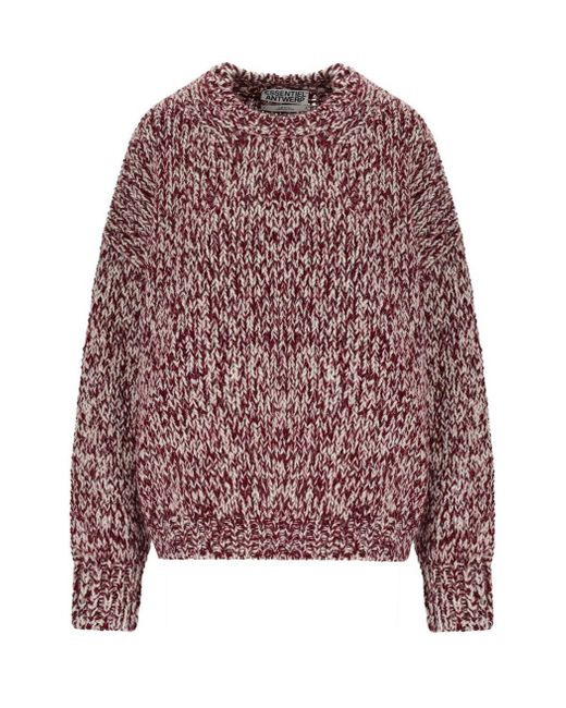 Essentiel Antwerp Red Izura Burgundy Crewneck Sweater