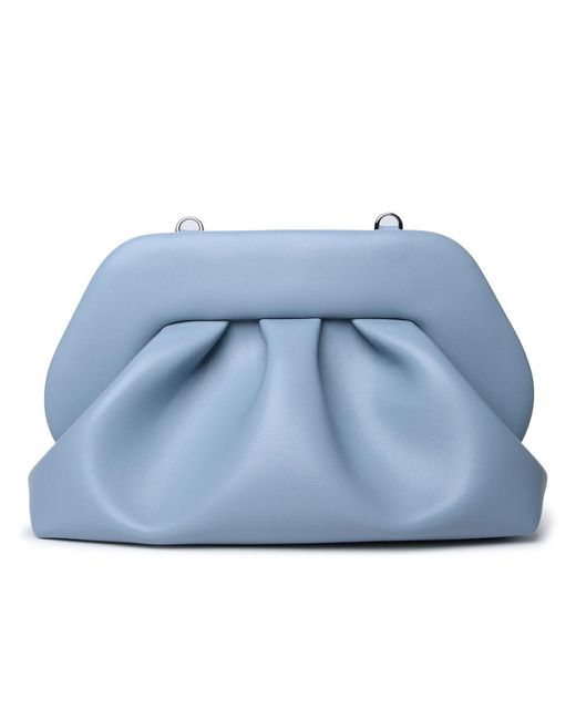 THEMOIRÈ Blue Tia Vegan Leather Clutch Bag