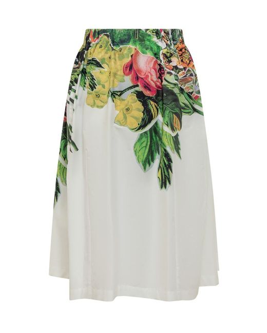 Marni Green Mystical Bloom Print Skirt