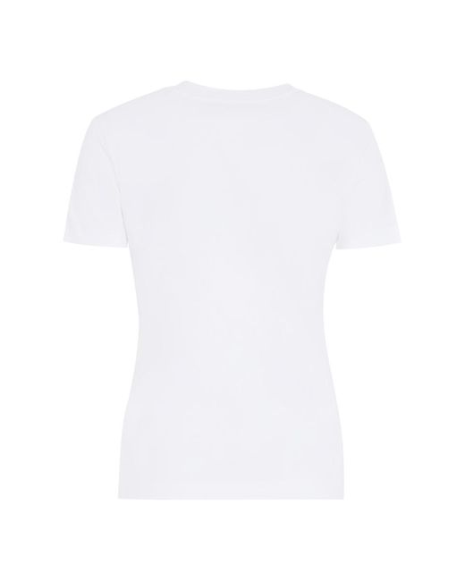 Dolce & Gabbana White Cotton Crew-neck T-shirt