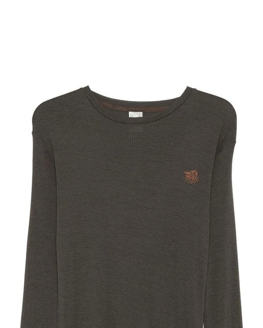 RANRA Gray Rib L/S T-Shirt for men