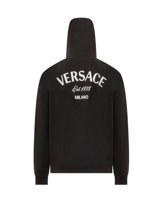 Versace Black Sweatshirt Milan Stamp for men