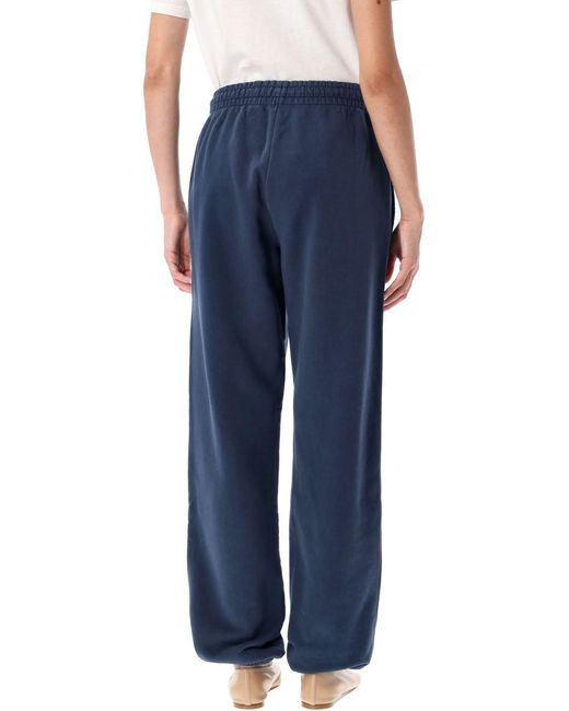 Anine Bing Blue Karter Framed Monogram Jogger
