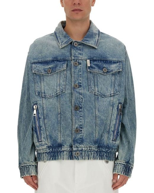 Balmain denim jacket mens clearance