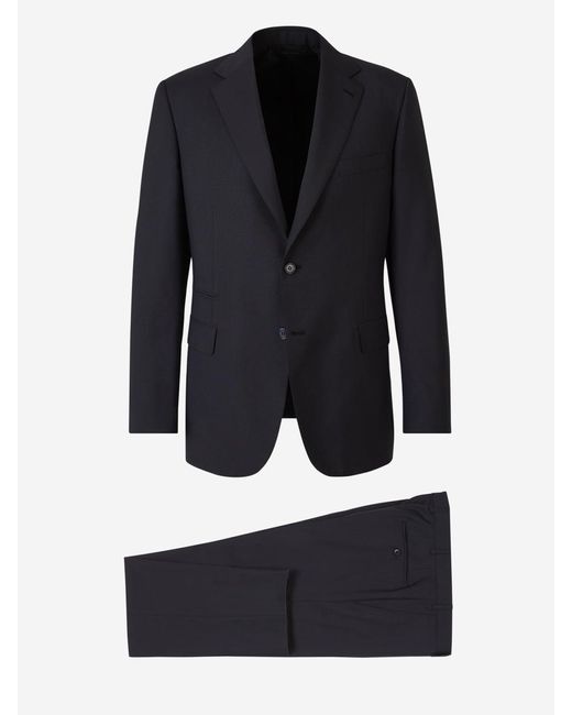 Brioni Blue Wool And Mohair Suit for men