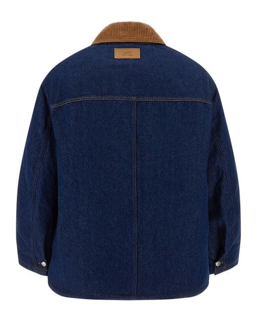 AMI Blue 'worker' Jacket for men
