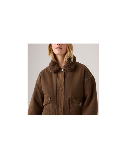 Levi's Brown Sherpa Bomber 1 Lariat Luck Bomber