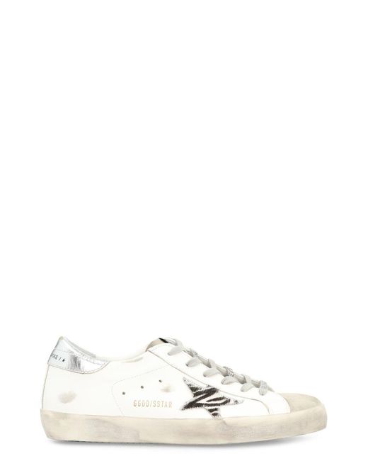 Golden Goose Deluxe Brand White Super-Star Low-Top Sneakers