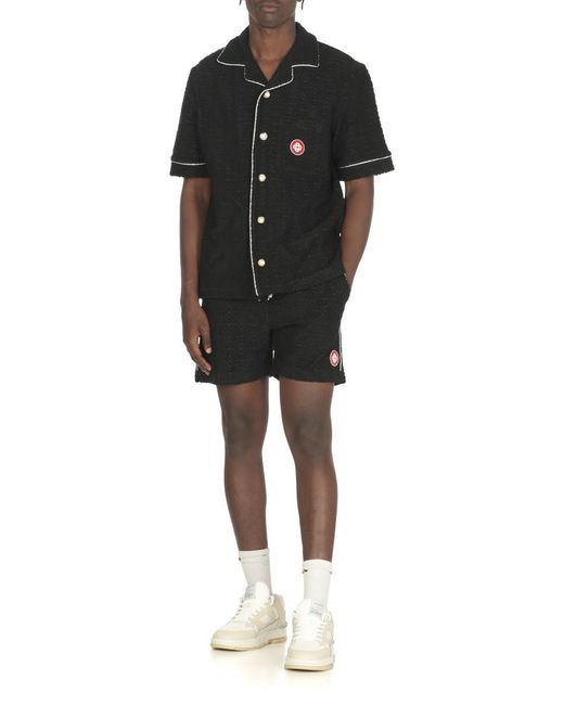 Casablanca Black Monogram Towelling Shirt for men