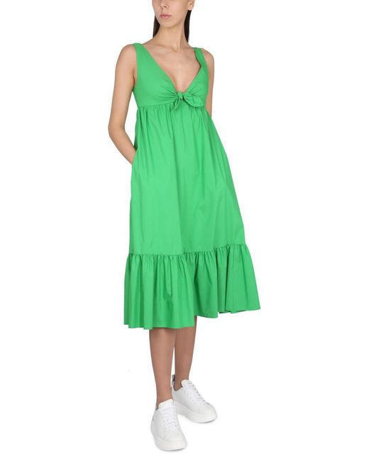 RED Valentino Green Poplin Dress