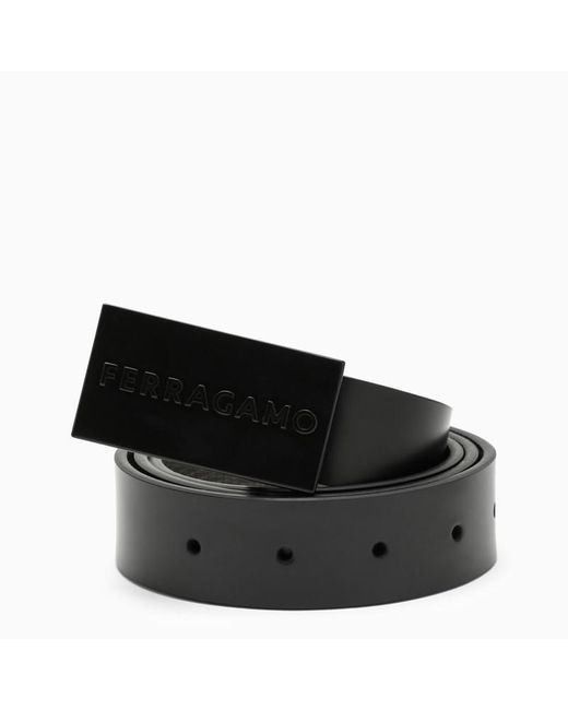Ferragamo Reversible Black/grey Belt for men