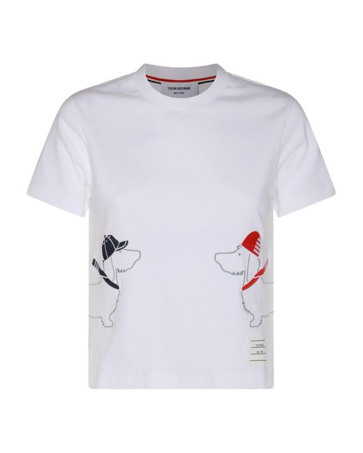 Thom Browne White T-Shirts And Polos