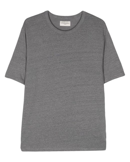 Officine Generale Gray Round-neck T-shirt for men