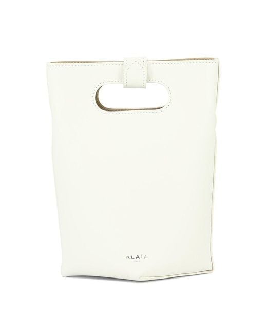 Alaïa White "folded" Handbag