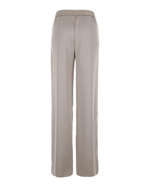 Herno Gray Relaxed Pants With Drawstring