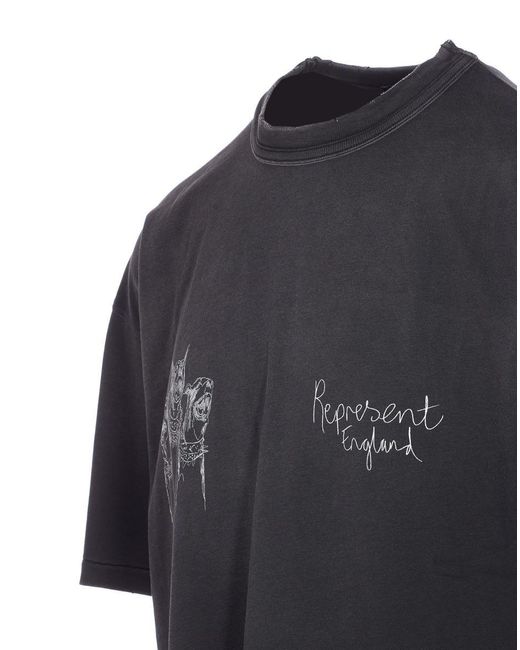 Represent Black T-Shirts And Polos for men