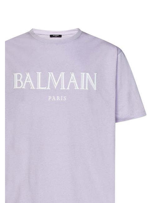 purple balmain t shirt