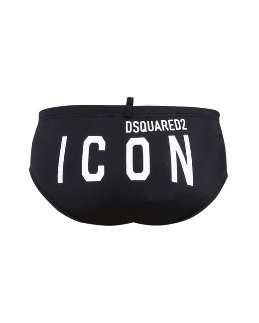 DSquared² Black Swimsuit Briefs for men