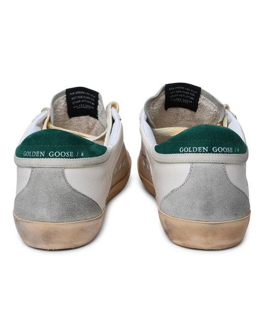 Golden Goose Deluxe Brand White 'Super-Star' Leather Sneakers for men