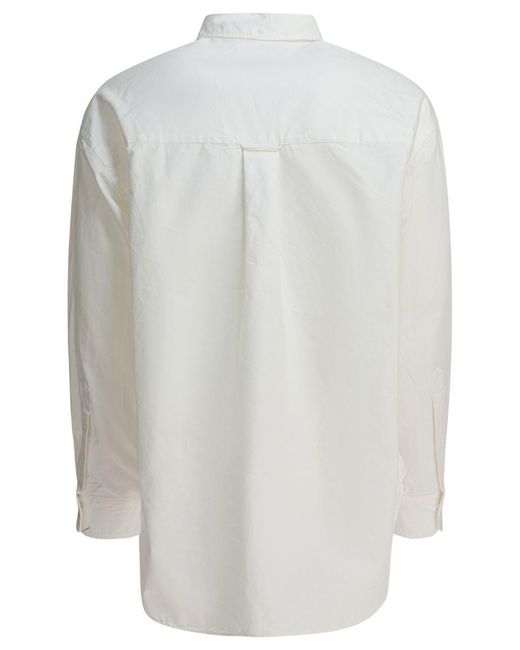 Beams Plus White "Lisa Oxford Sn" Shirt for men