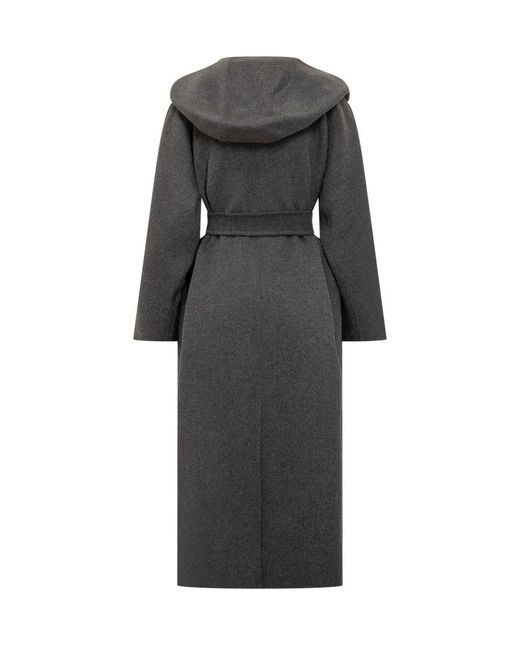 Max Mara Black Max Mara Long Coat With Hood