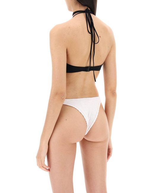 Magda Butrym Black Crisscross Bandeau Bikini Top
