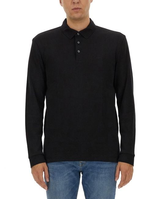 Boss Black Cotton Polo for men