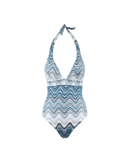 Mc2 Saint Barth Blue Marylin One-Piece Swimsuit