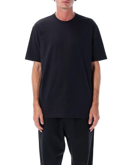 Y-3 Black Graphic Short Sleeves T-Shirt for men