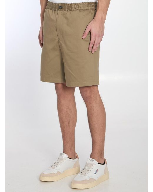 AMI Natural Cotton Bermuda Shorts for men