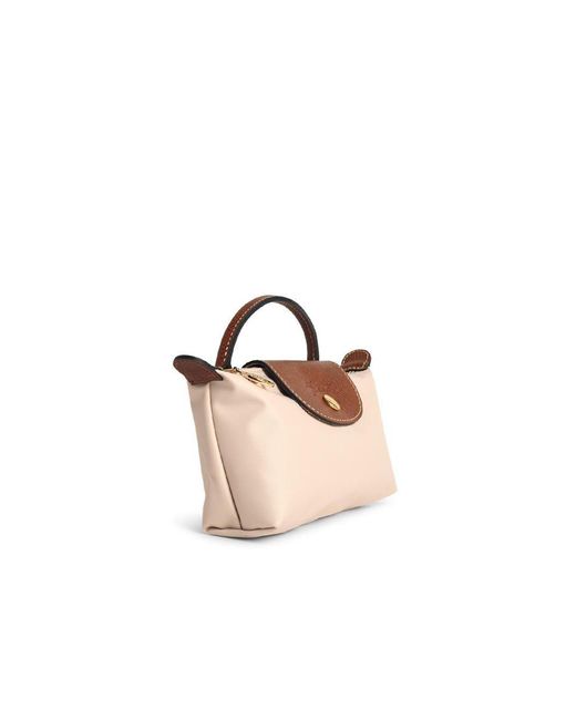 Longchamp Pink Clutch Bag With 'Le Pliage Original' Handle