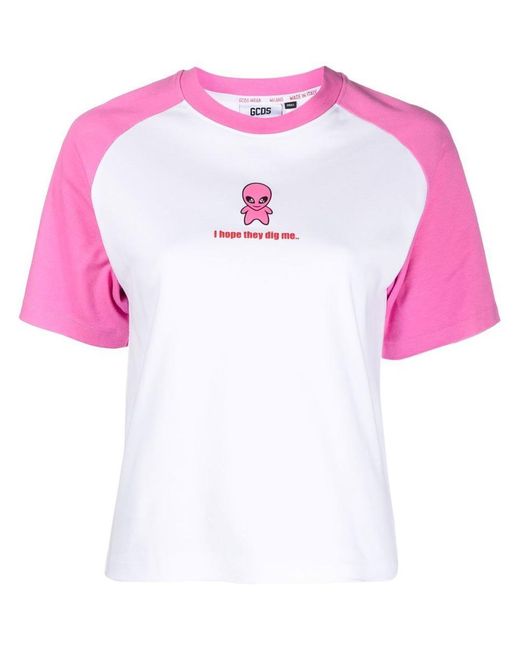 Gcds Pink Alien T-Shirt