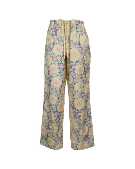 Jacquemus Natural Le Pantalon Taiolo Floral Print Trousers for men