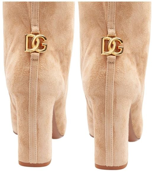 Dolce & Gabbana White Dolce & Gabbana Suede Boot