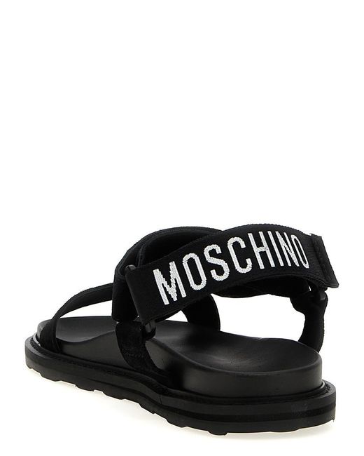 Moschino Black 'Sporty' Sandals for men
