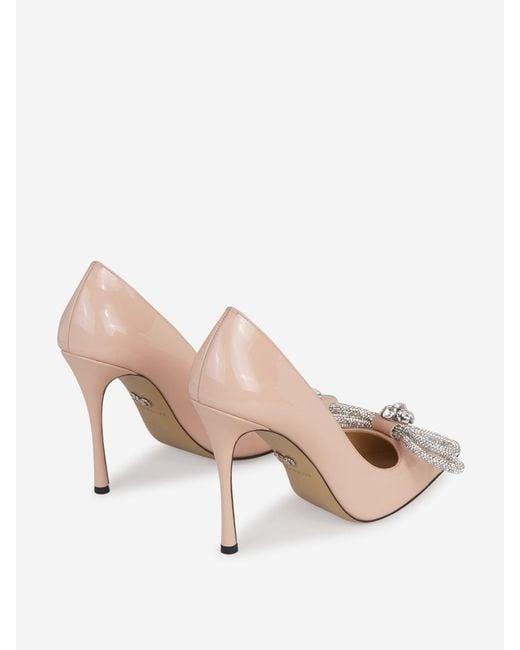 Mach & Mach Pink Double Bow Heel Shoes
