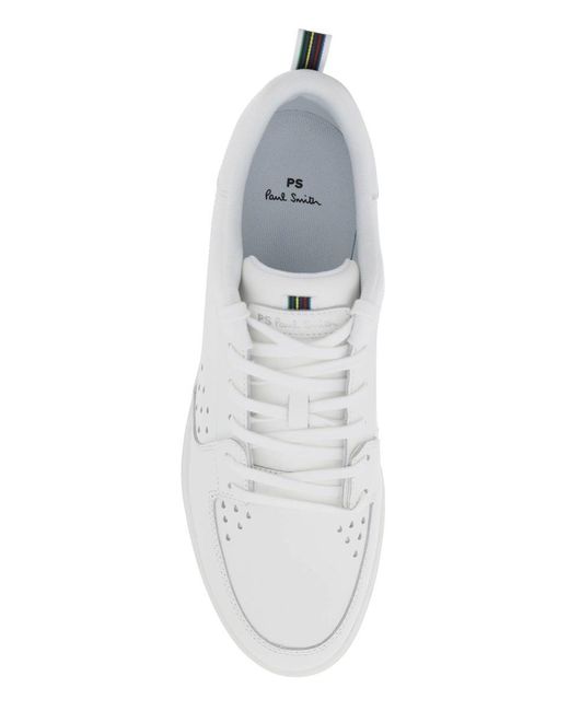 PS by Paul Smith White Premium Leather Cosmo Sneakers In for men