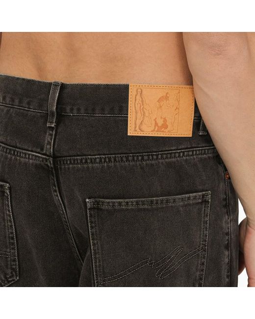 Martine Rose Black Denim Jeans With Tape for men