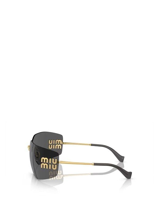 Miu Miu Gray Mu 54ys Square-frame Metal Sunglasses for men