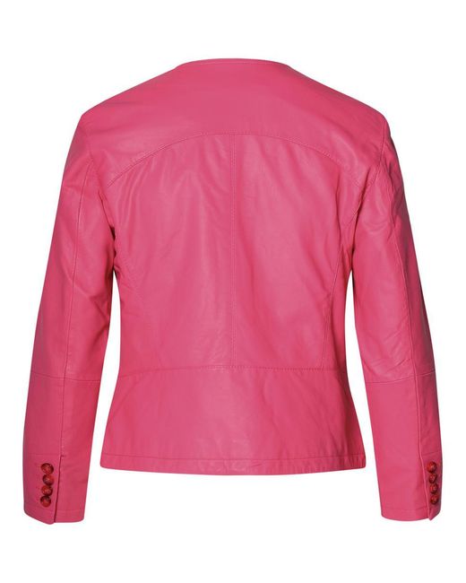 Bully Pink Fuchsia Leather Jacket